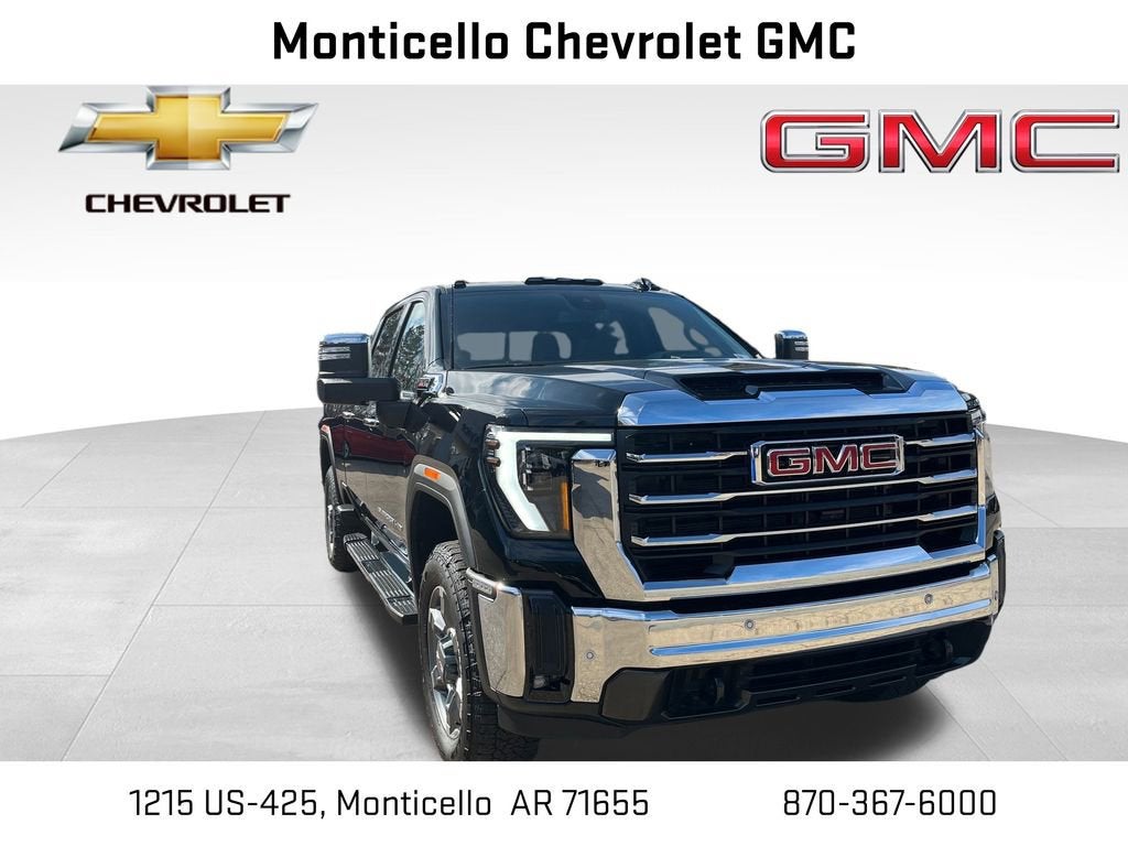 2026 GMC Sierra 2500 HD SLT in Onyx Black — front three-quarter view